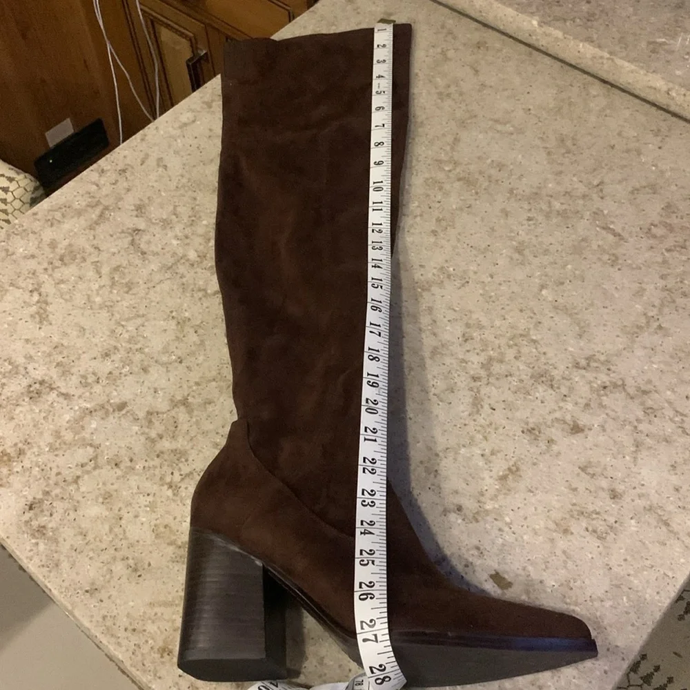 NWOT Marc Fisher Onyse Over the Knee Dark Brown Boots Size 9.5